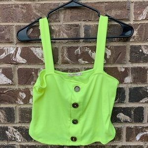 Neon Yellow Crop Top